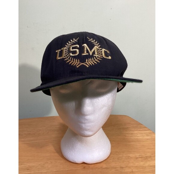 Vtg New Era USA MADE USMC Marines Back Hit Military Hat Cap Size M/L Adjustable - Picture 1 of 9